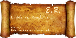 Erdődy Ramón névjegykártya
